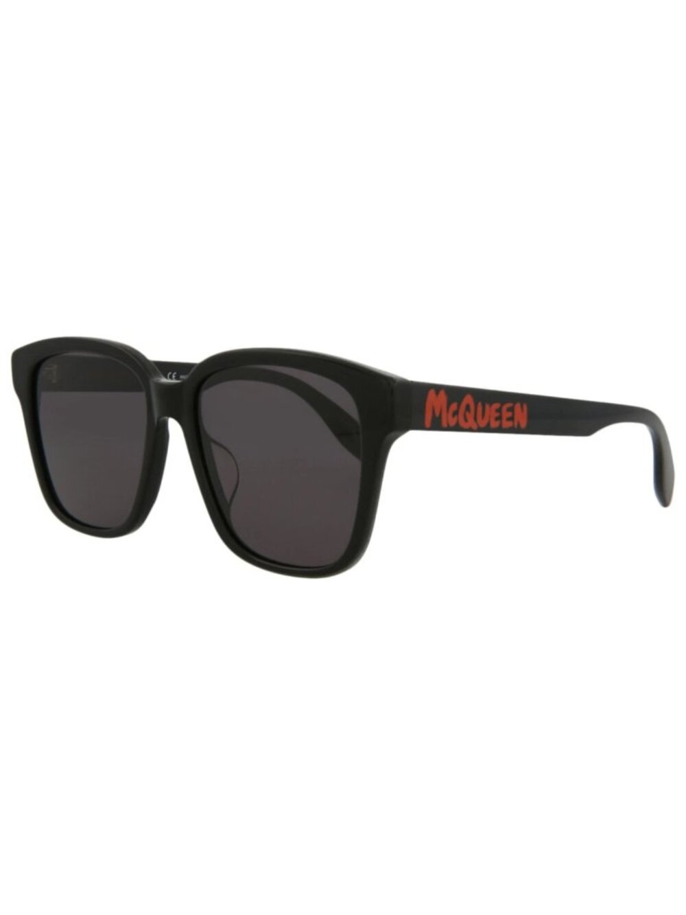 New Alexander McQueen Women's Sunglasses Square Rectangle Acetate Frame Black